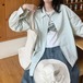 ワンポイントアルファベット刺繍ブラウス ・12024