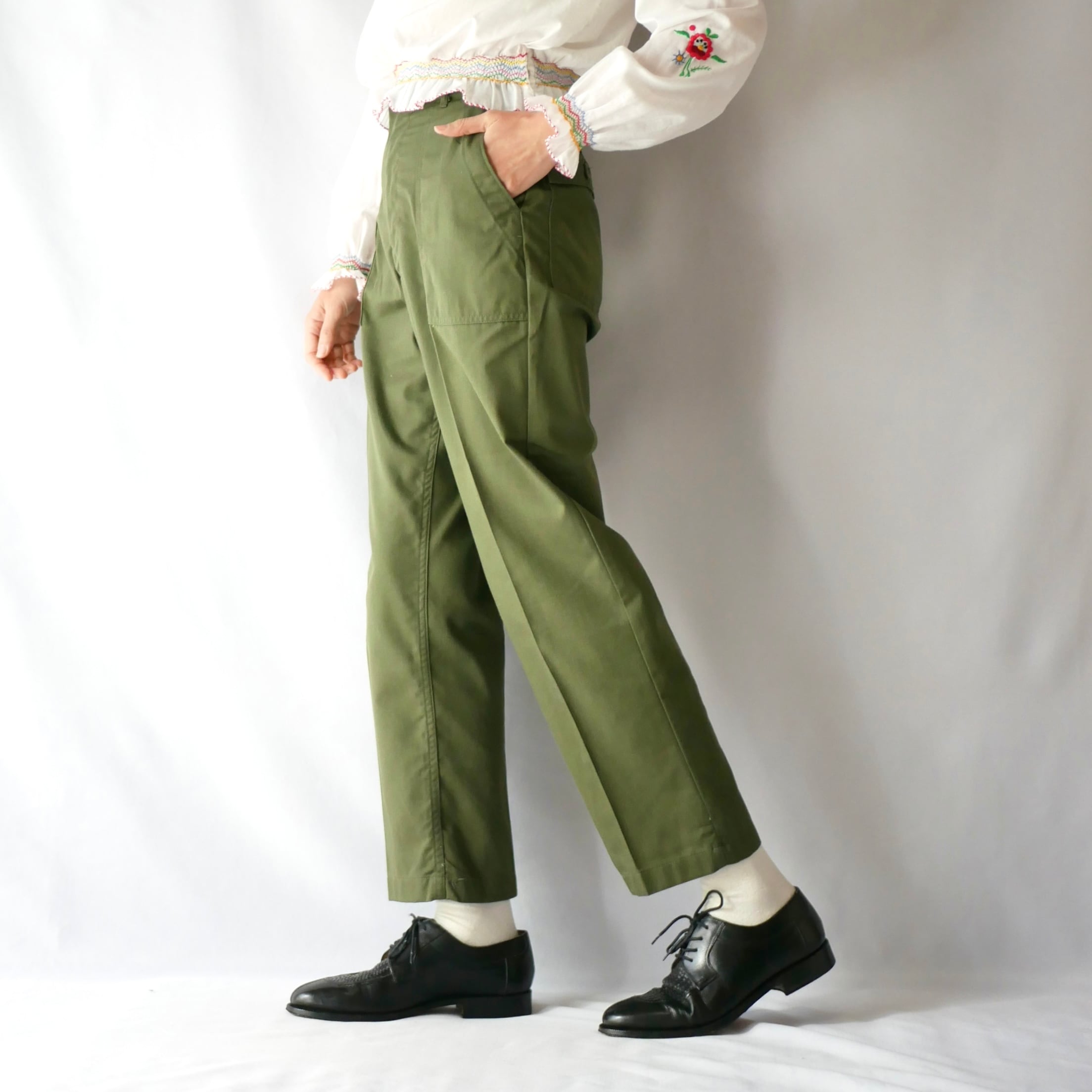 70s US ARMY OG-507 baker pants ミリタリーベイカーパンツ 28 70s US ARMY OG-507 baker pants ミリタリーベイカーパンツ 28