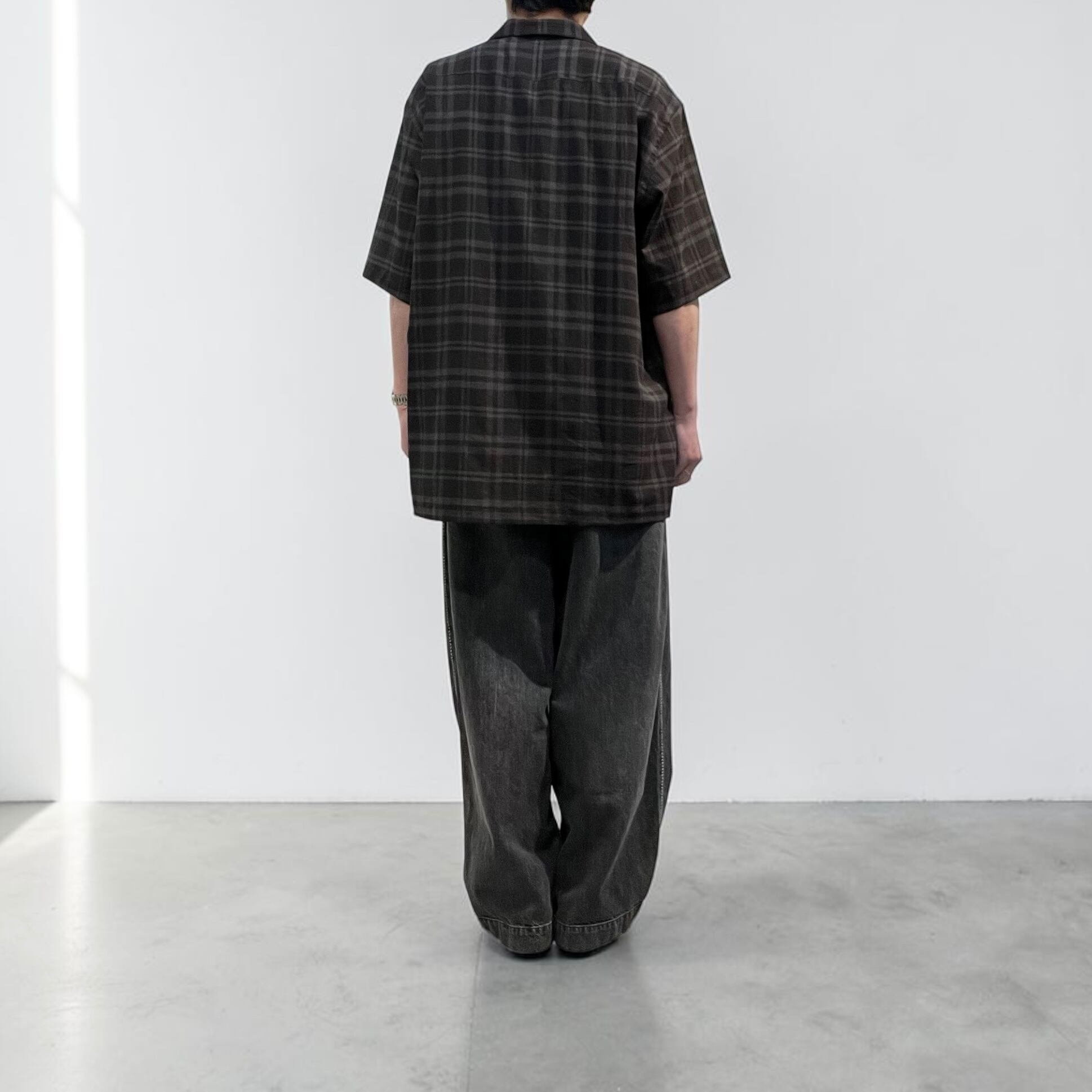 新品未使用 VOAAOV SS シャツ BLACK 1 VOAAOV【ヴォアーブ】SHORT SLEEVE SHEER SHIRT | store a