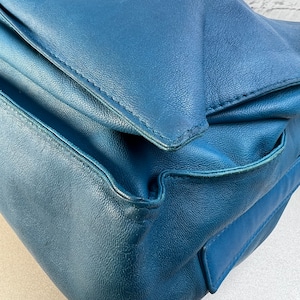 LOEWE ロエベ  フラメンコレザー ショルダーバッグ ブルー A-12568