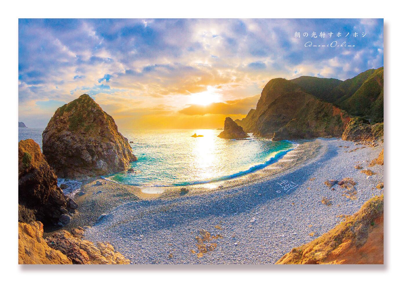奄美ポストカード 朝の光射すホノホシ 奄美カレンダー ポストカードshop