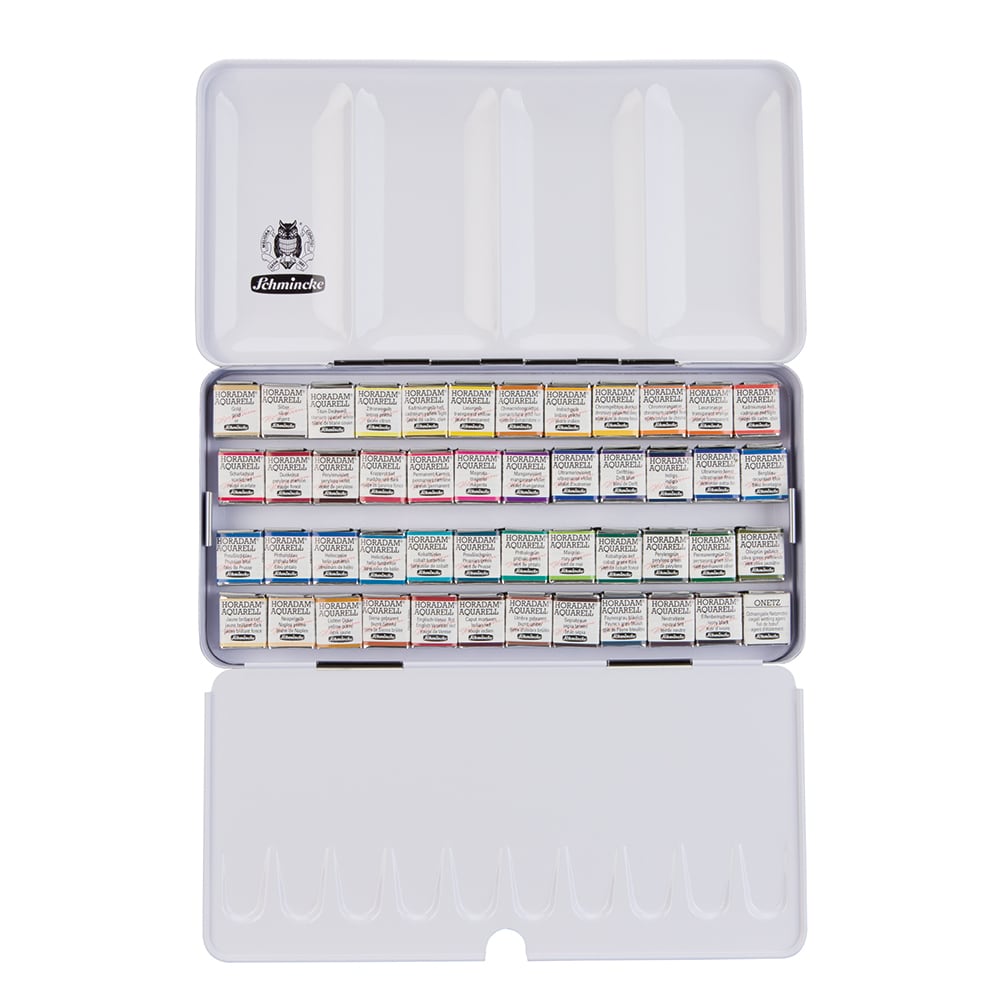 シュミンケ 透明水彩絵具  ホラダム ハーフパン 48色セット（47色+オネッツ）　メタルケース入り