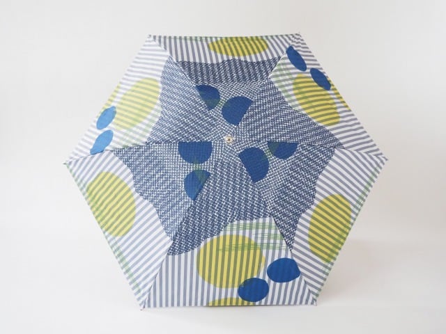 ケイコロール × ムーンバット　「中丸と大丸とかすみ　青」　折り畳み傘