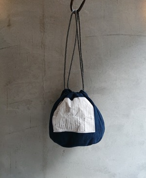 BAA COSTUME MFG. "PERSONAL EFFECTS BAG" VINTAGE NATURAL INDIGO FABRIC ①