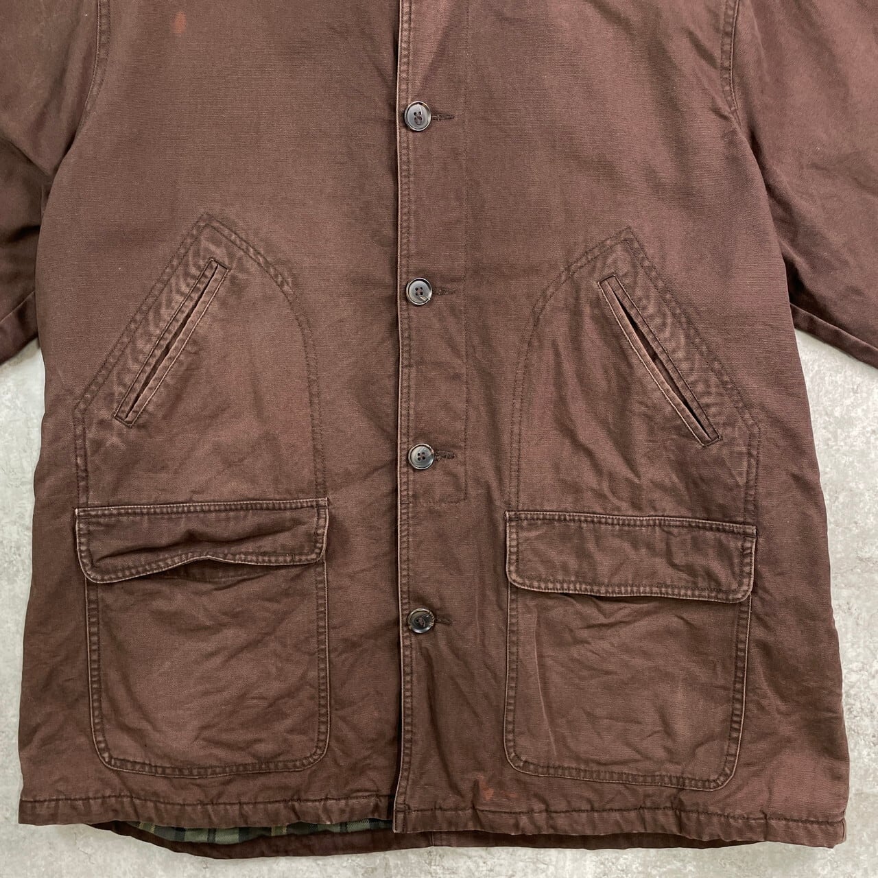 00年代 LANDS' END ランズエンド コーデュロイ襟 ハンティング