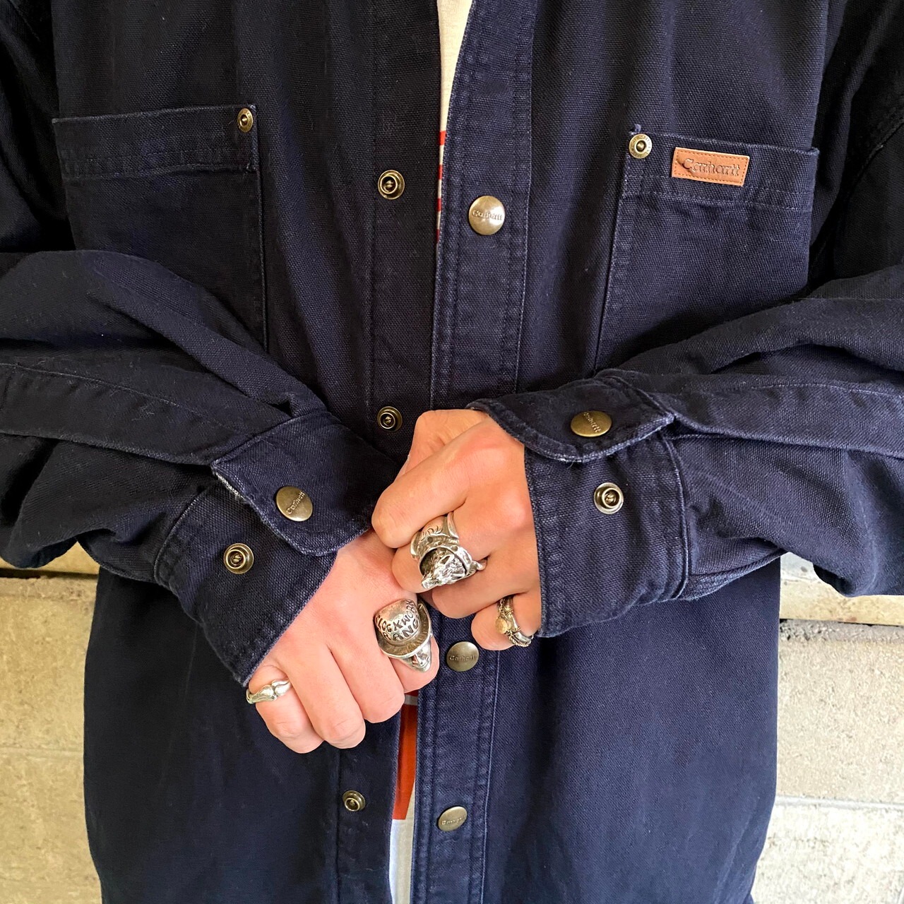 Carhartt カーハート ダック地 チェックネルライナー ワークシャツ 