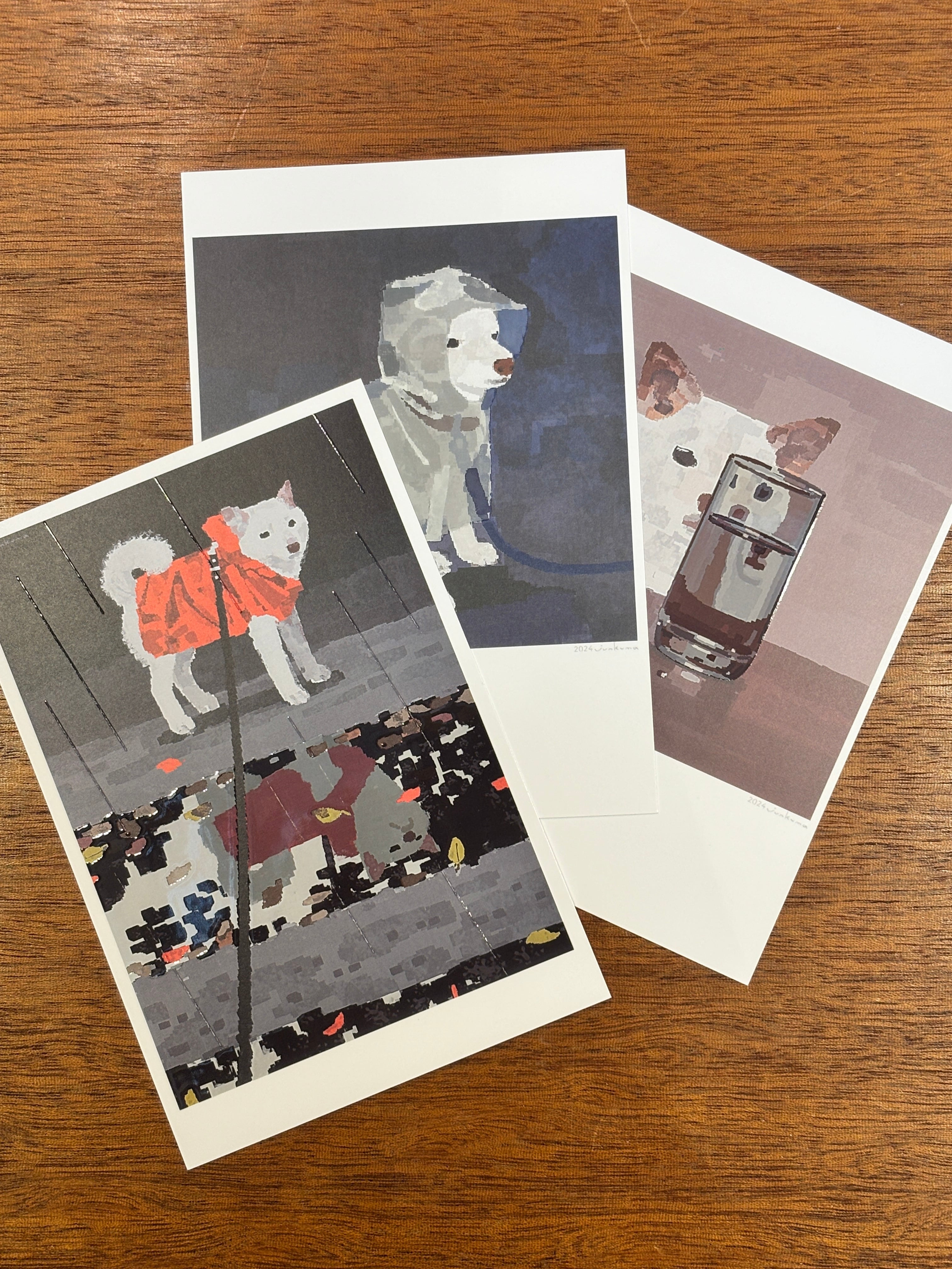 くまおり純『「ツヤツヤ犬」ポストカードセット』 | 本屋B&B