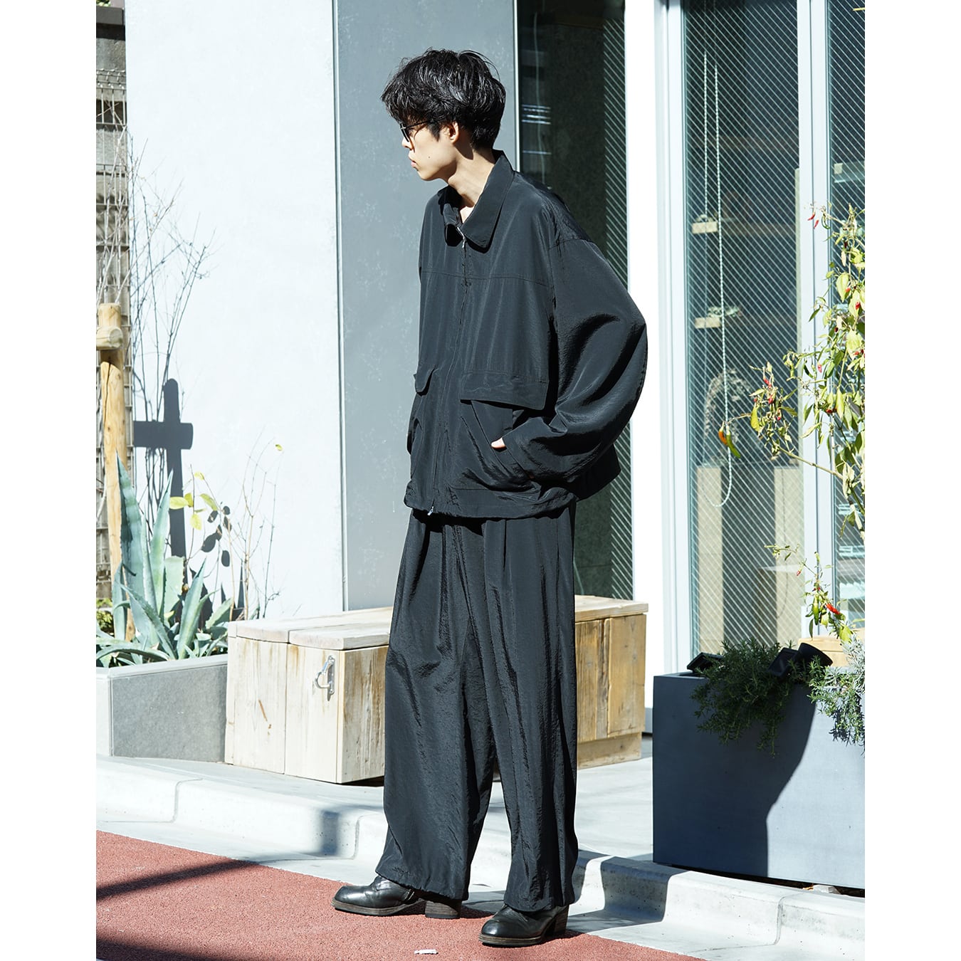 未使用 Blanc YM ブランワイエム Salt Shrink Cupro Work JKT BL-26S-SSCWJ ワークジャケット ナイロンタフタ 日本製 Black M  70017633 Blanc YM] (ブランワイエム) BL-26S-SSCWJ Salt Shrink Cupro Work JKT