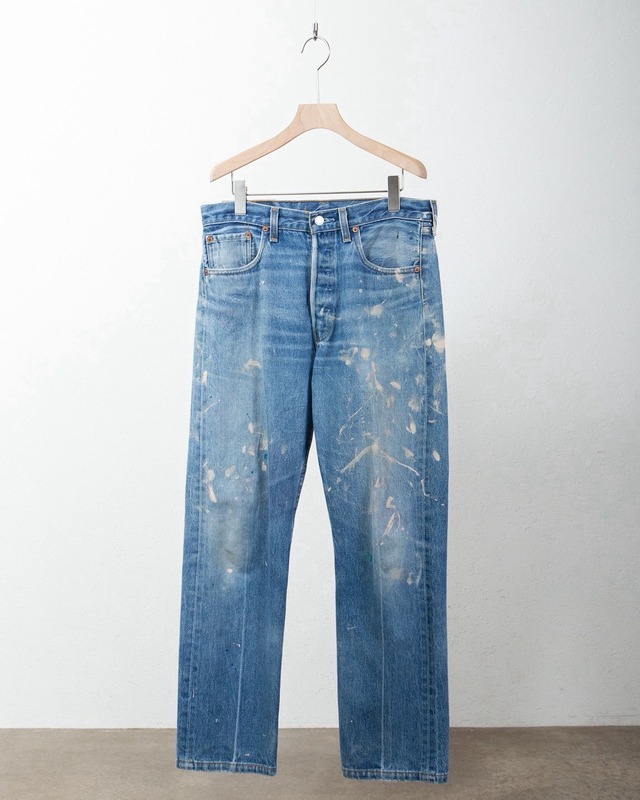 "Levi's" 501 XX good painted denim trousers / Made In USA