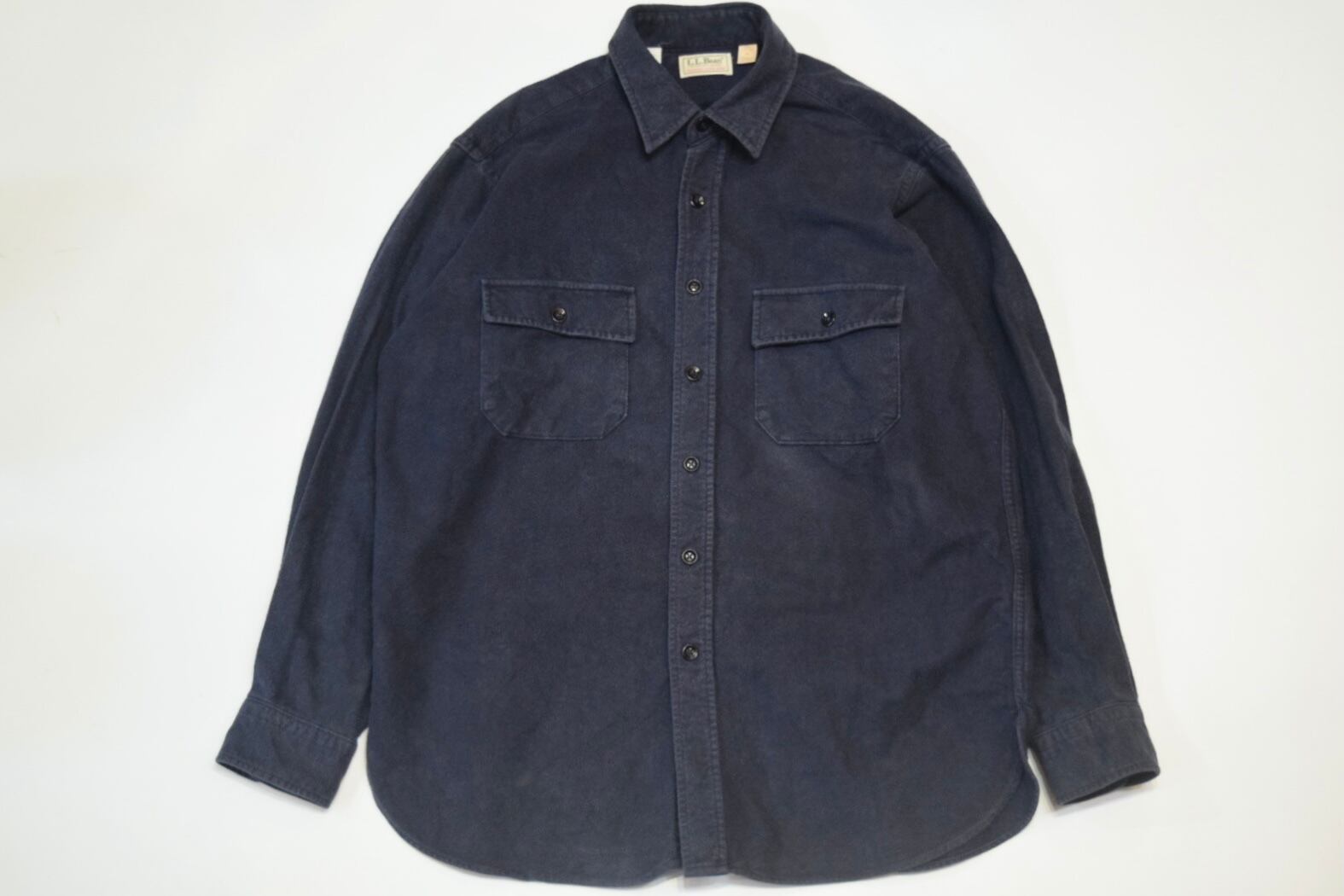 USED 80s L.L.Bean Chamois cloth shirt -16 01346