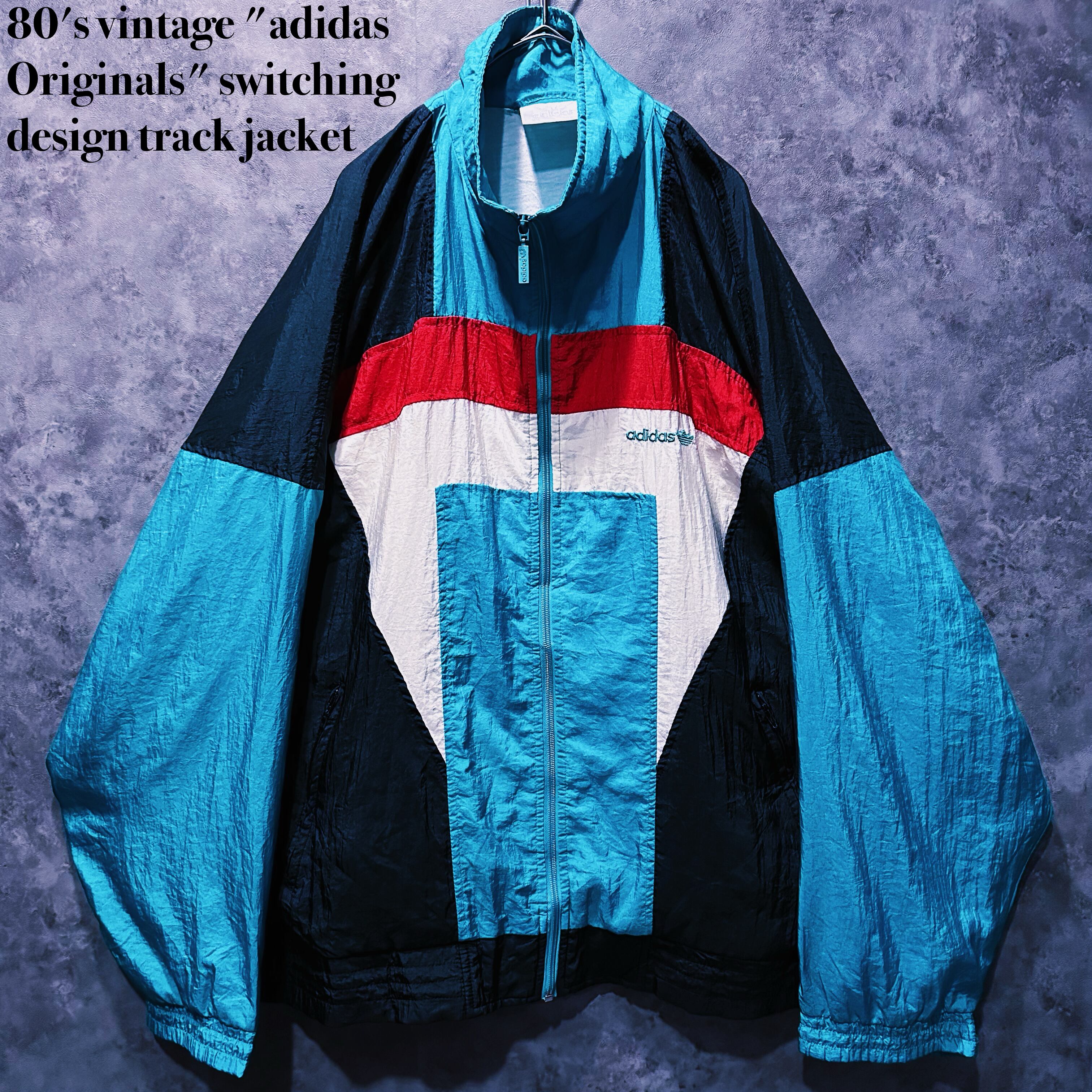 【doppio】80's vintage "adidas Originals" switching design track jacket