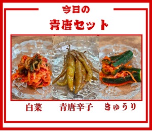 【辛口】青唐キムチセット(青唐辛子/白菜/胡瓜）