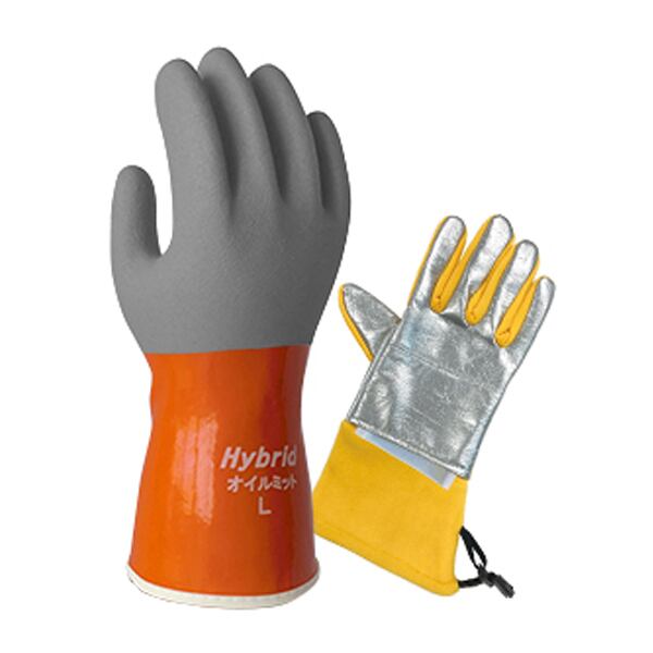 ハイブリッドオイルミット 5双 M L LL mci とろけるほどのしなやかさ！ 防寒手袋としての基本性能を高めたハイグレードタイプ 作業用手袋 ミエローブ