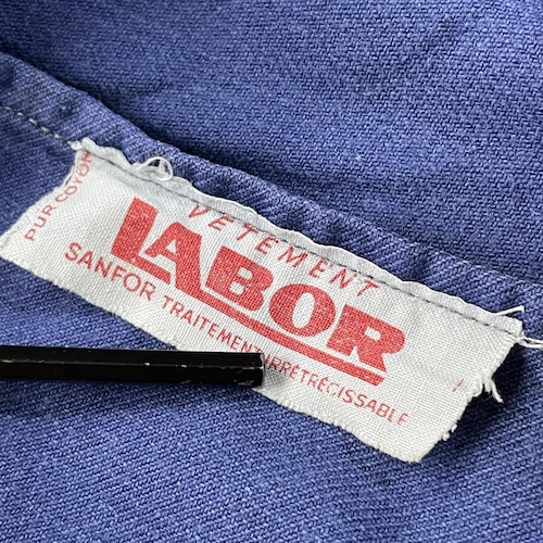 50s LABOR フェード コットンツイル フレンチワークジャケット 詳細写真2