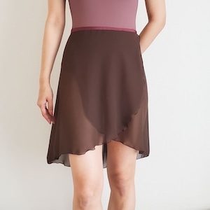 【limited】LONG wrap skirt【ダークチョコ×クランベリー】