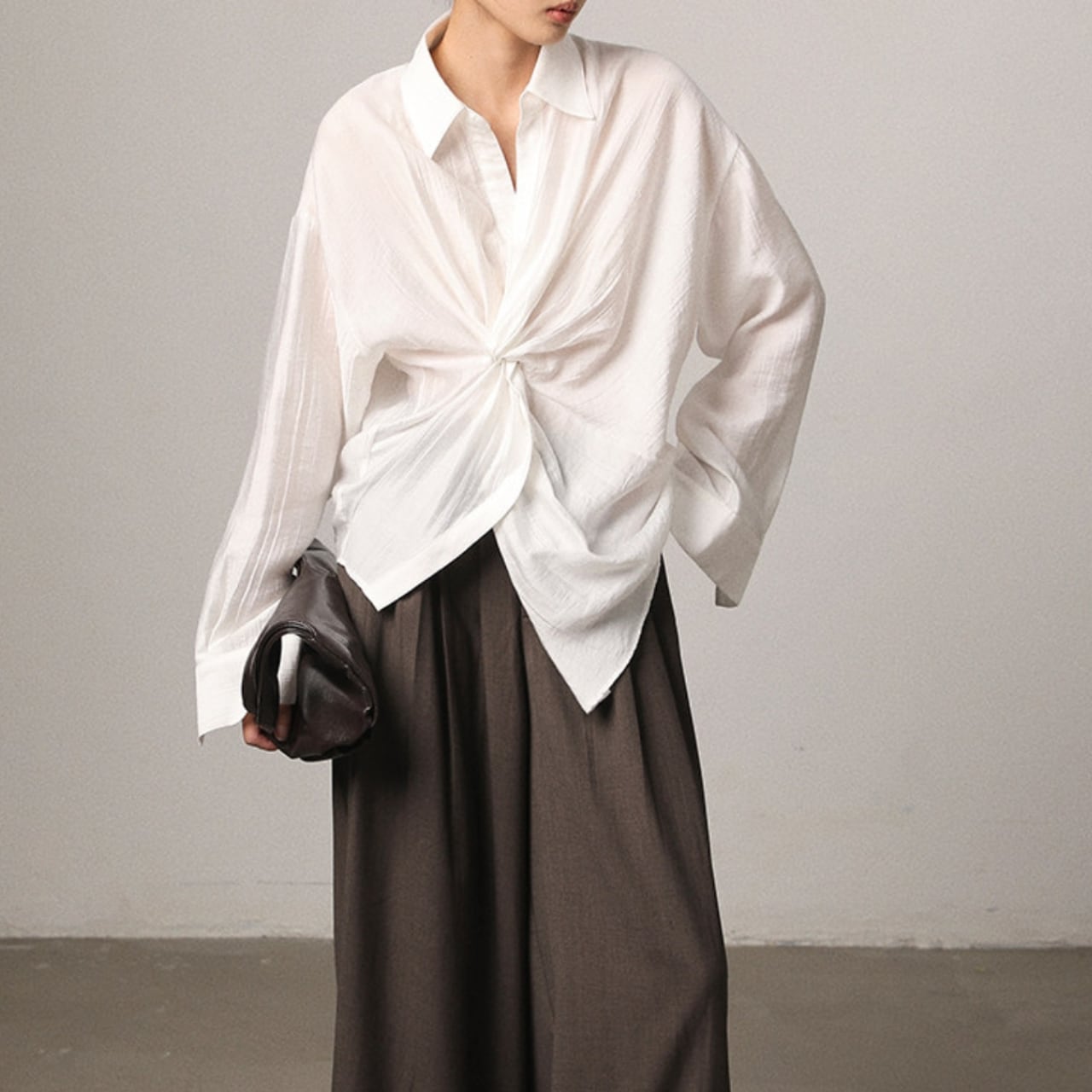 ツイストデザイン シャツ 10076