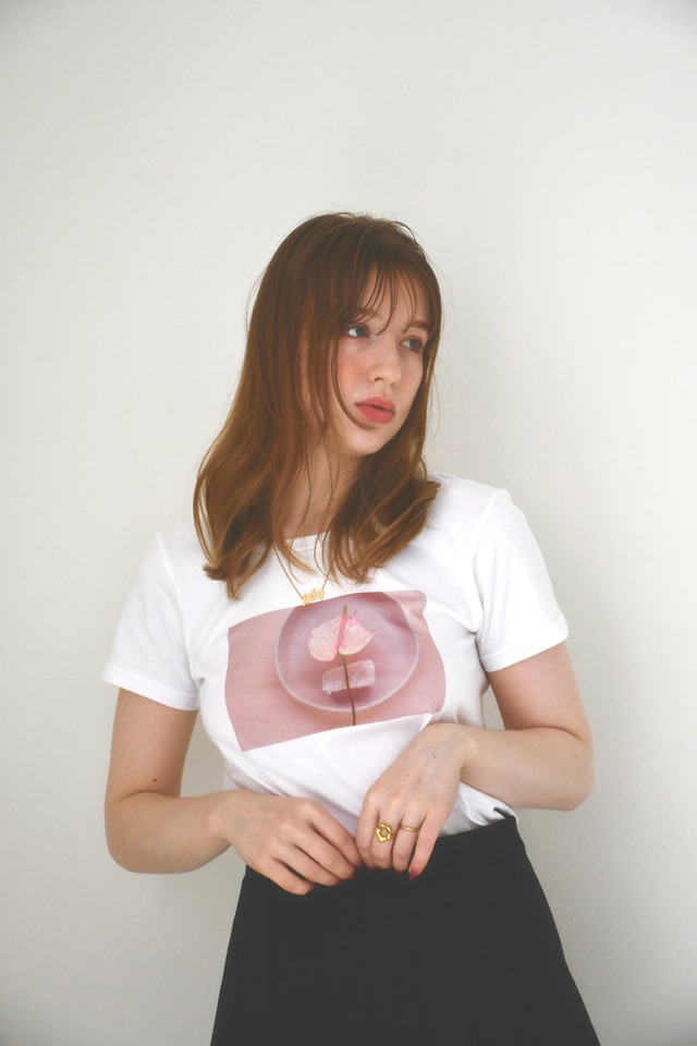 pink flower T-shirt