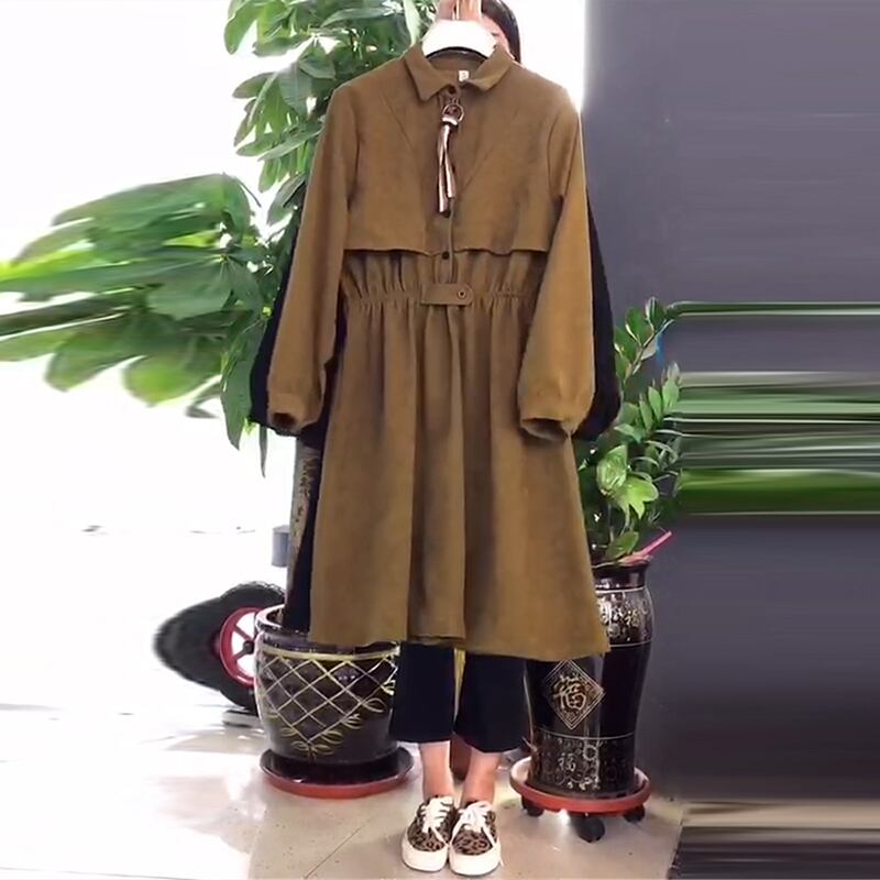 オータムプリーツドレス スリム 大きめサイズ 秋物 ミックスインファッション21780647831