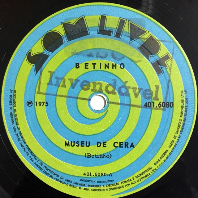 Betinho『Museu De Cera/Good Bye -7inch-』