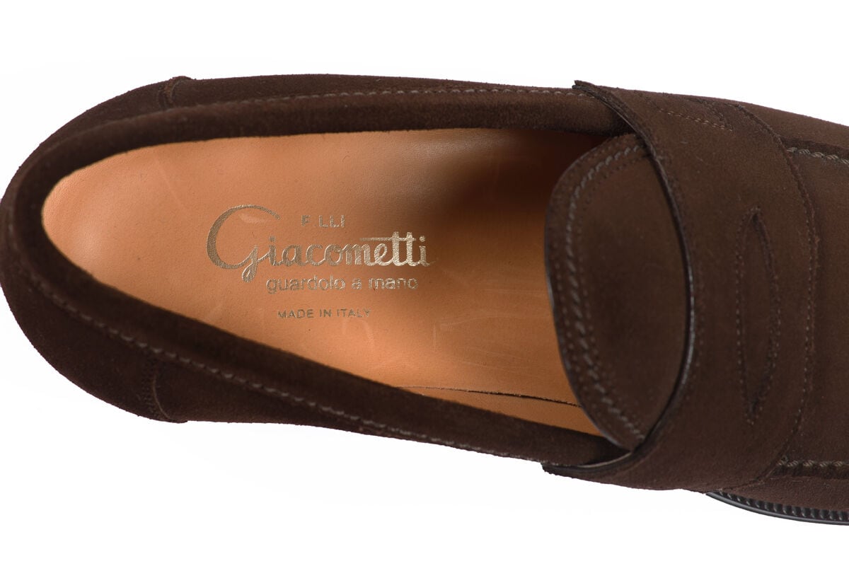F.LLI Giacometti フラテッリジャコメッティ イタリア製 Super Buck Short Boots スエードコインローファー ショートブーツ FG308 42(27cm) NAVY 革靴 シューズ【F.LLI Giacometti】