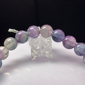 f100多彩な色合い☆グラデーションフローライトブレスレット