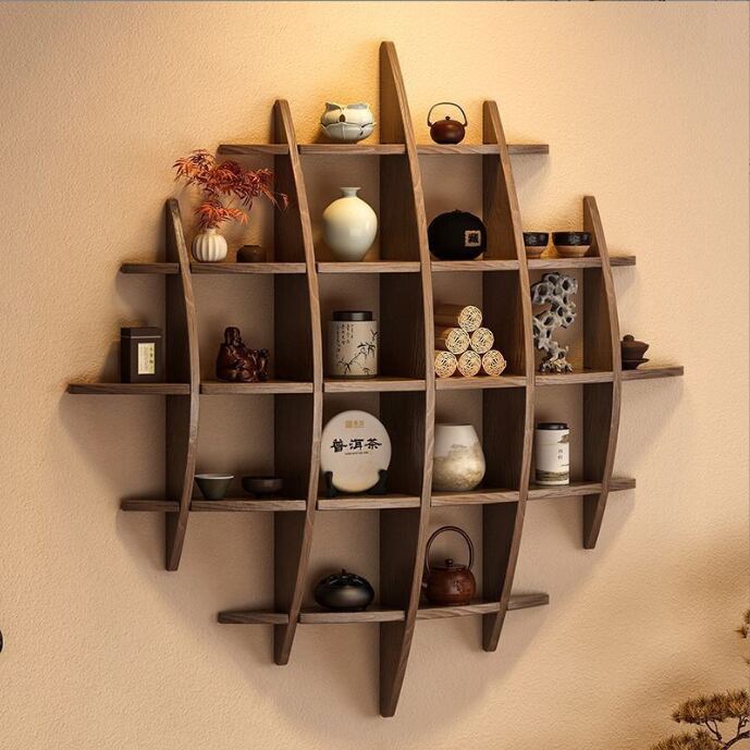 アンティーク壁掛け飾り棚 イタリア製 + アンティーク飾り 置物 a5c58d94672f636cfaf82fb98790b5