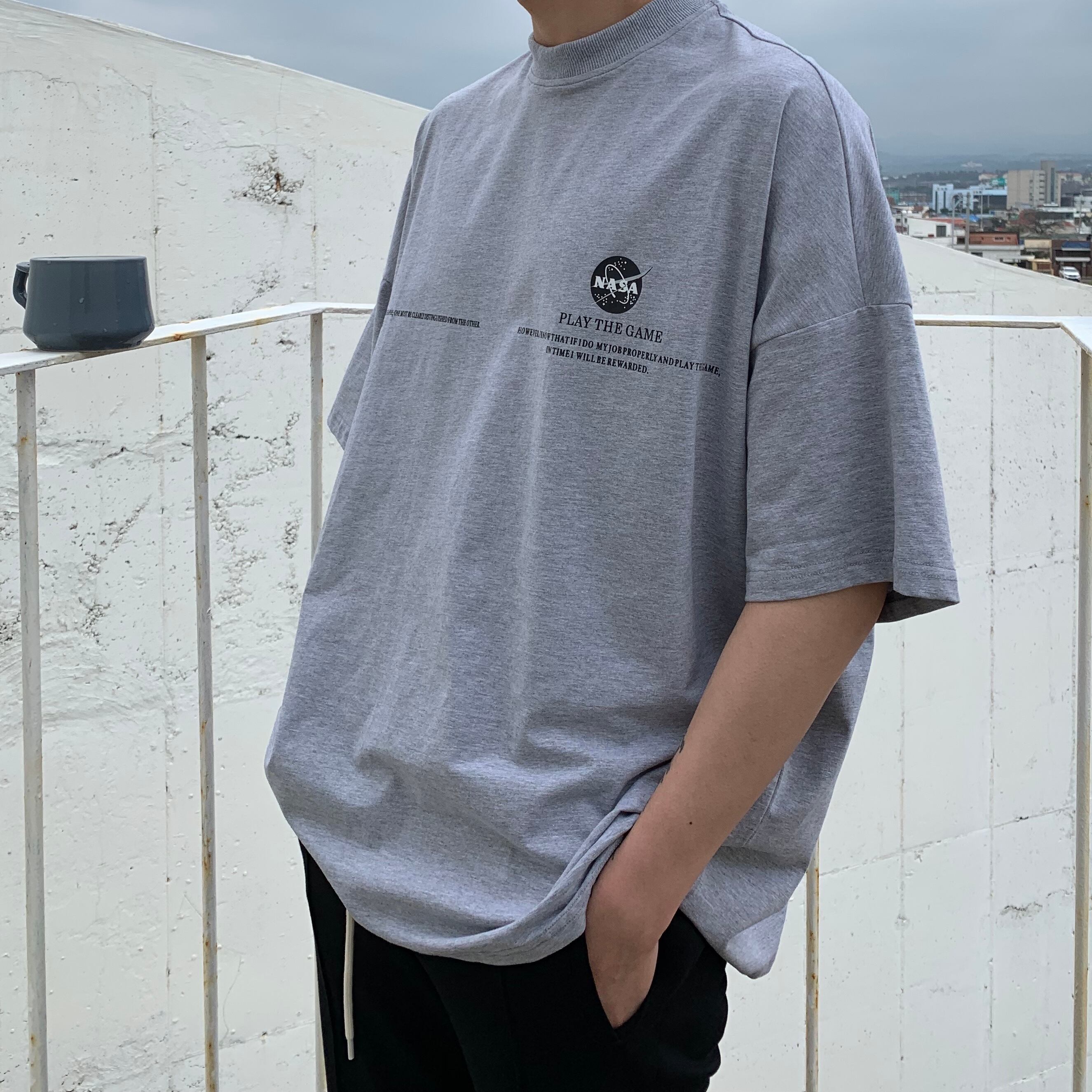 全2色 Tシャツ カットソー プリント カジュアル おしゃれ