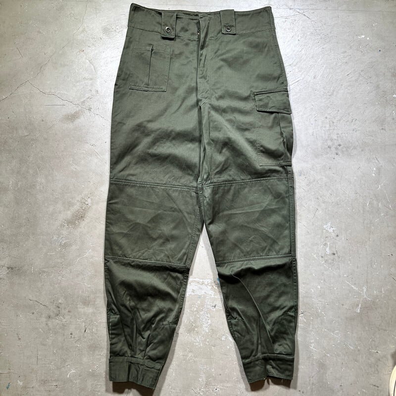 70's~ ベルギー軍 M-64 フィールドパンツ MICHIEL SENS STERKCX オリーブ 1973年 裾 ベロクロ 5A W35~36位 美品 ユーロミリタリー 希少 ヴィンテージ BA-1879 RM2298H