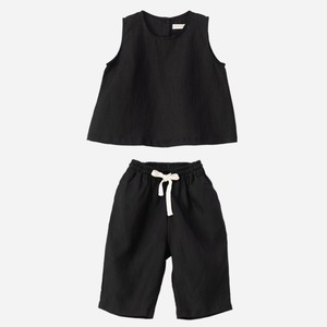 【即納】 / son and daughter / Koa Linen Sets / Black