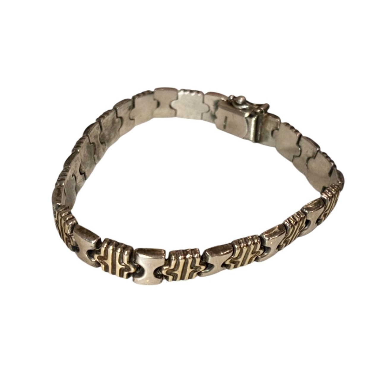 vintage silver combicolor bracelet