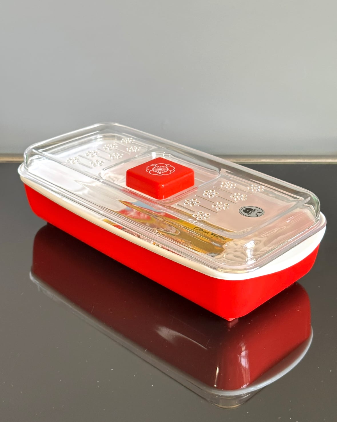 昭和レトロ 辛子入れ バターケース 花柄プラ容器セット レトロポップ