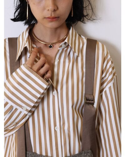 【CHIGNON】[0055-343SH] オニキス2WAYメタルチョーカー