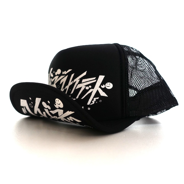 RAVERS UNITED Katakana mesh cap【BLACK】