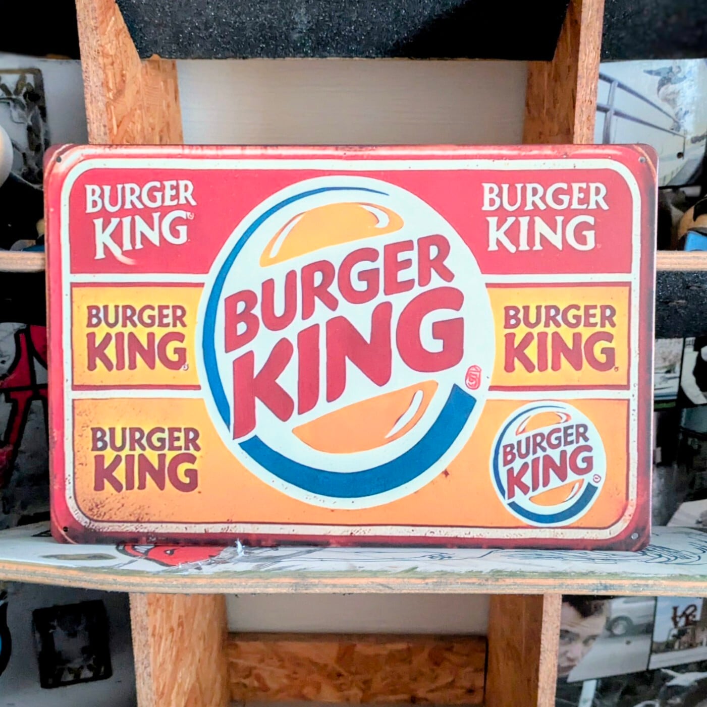 70s バーガーキング 旧ロゴ フリズビークロック 時計 アメトイ 70s