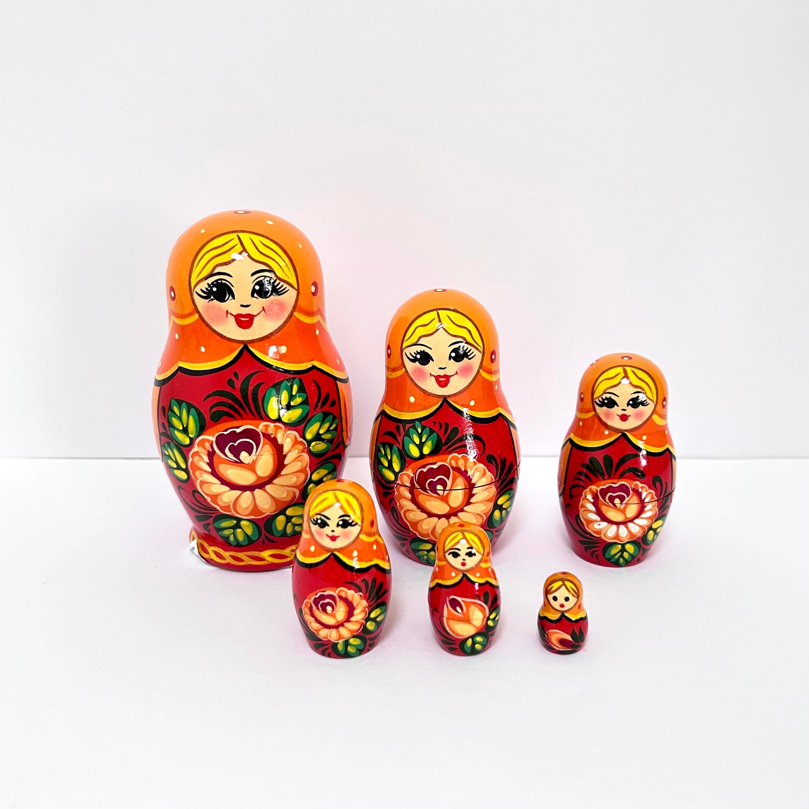 マトリョーシカ ビタミンフラワー 12cm 5ピース ノリンスク