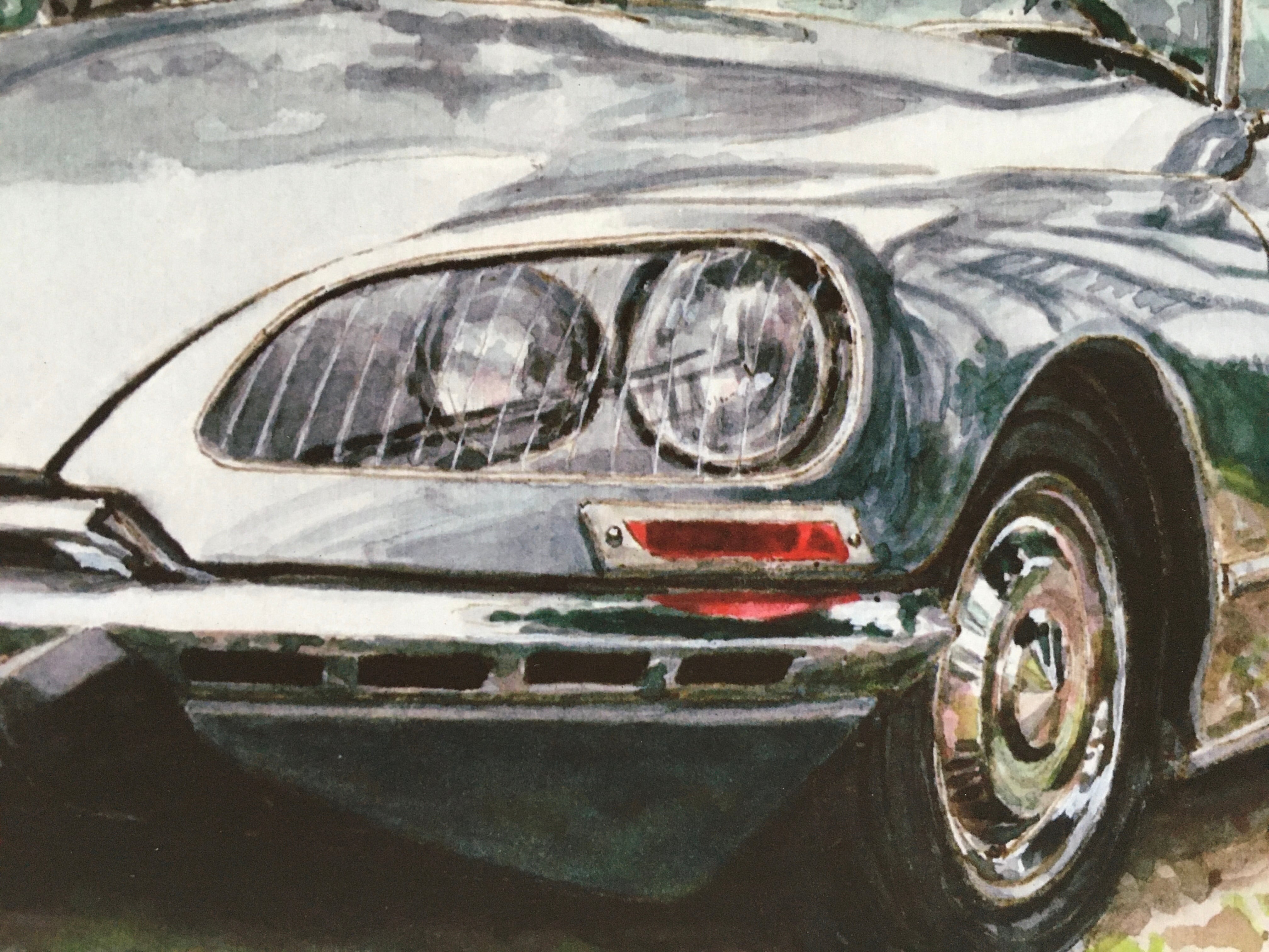 高画質水彩イラストデータ(CITROEN DS) | PETROLHEAD STUDIO