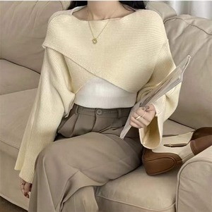 クロップドリブニット　 AJ11079-1189