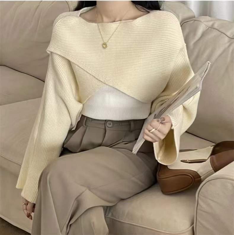 クロップドリブニット　 AJ11079-1189