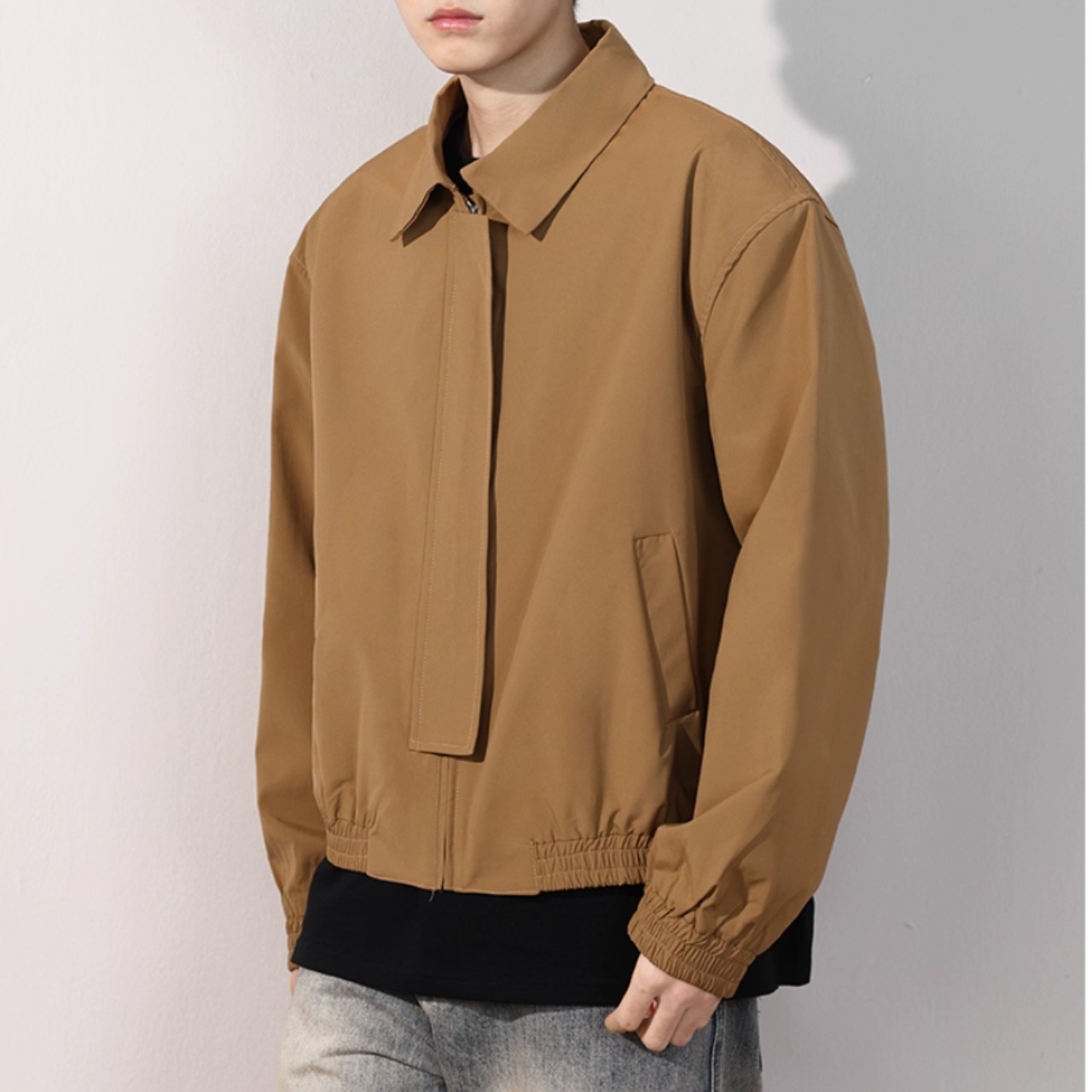 スタンドカラー フルジップアップジャケット af0366