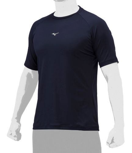 ミズノ(MIZUNO)ローネック/半袖(野球/抗菌防臭/防汚) 品番: 12JAAP3014