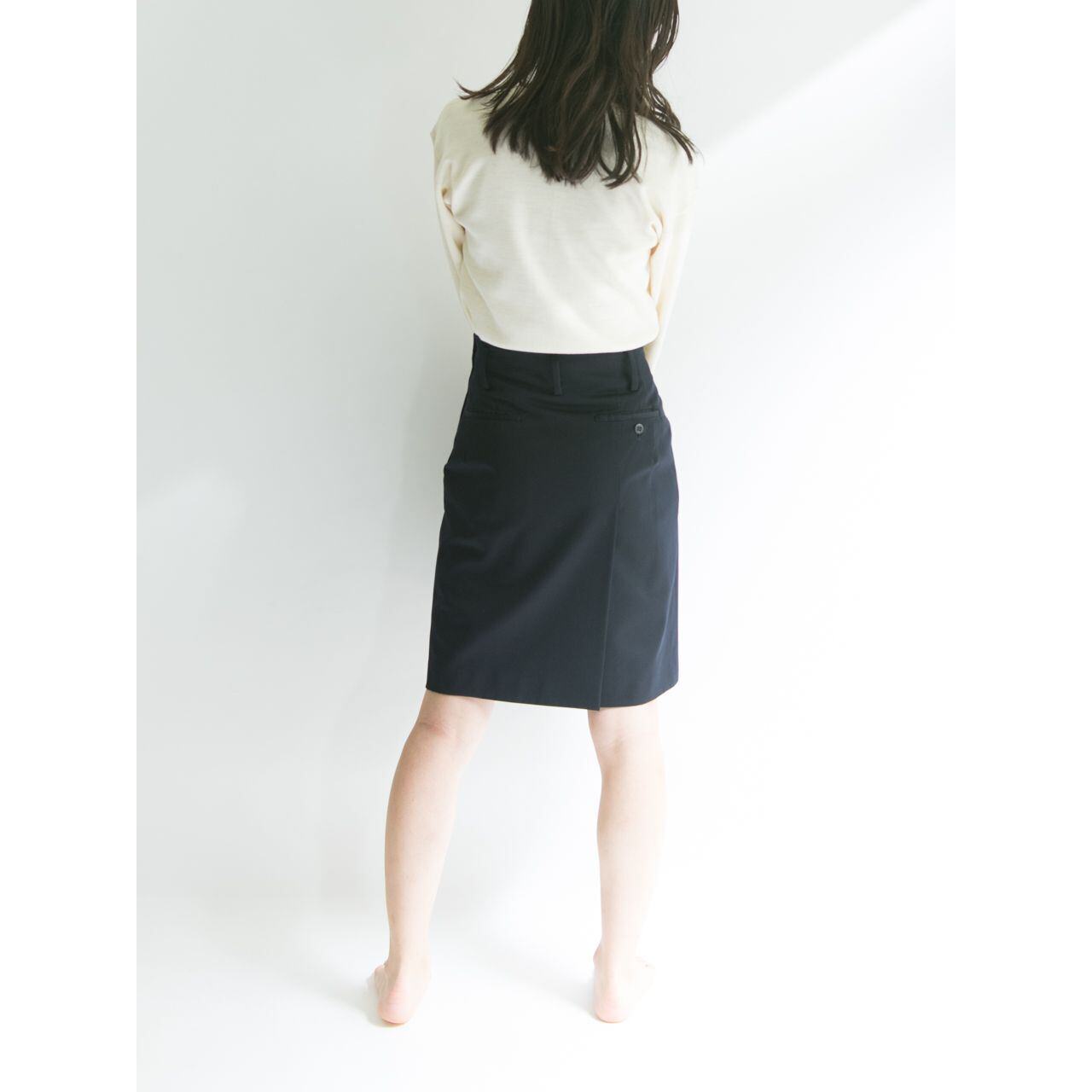 【ISSEY MIYAKE】Made in Japan 90's wool tuck skirt(イッセイミヤケ 日本製 ウールタックスカート)3a