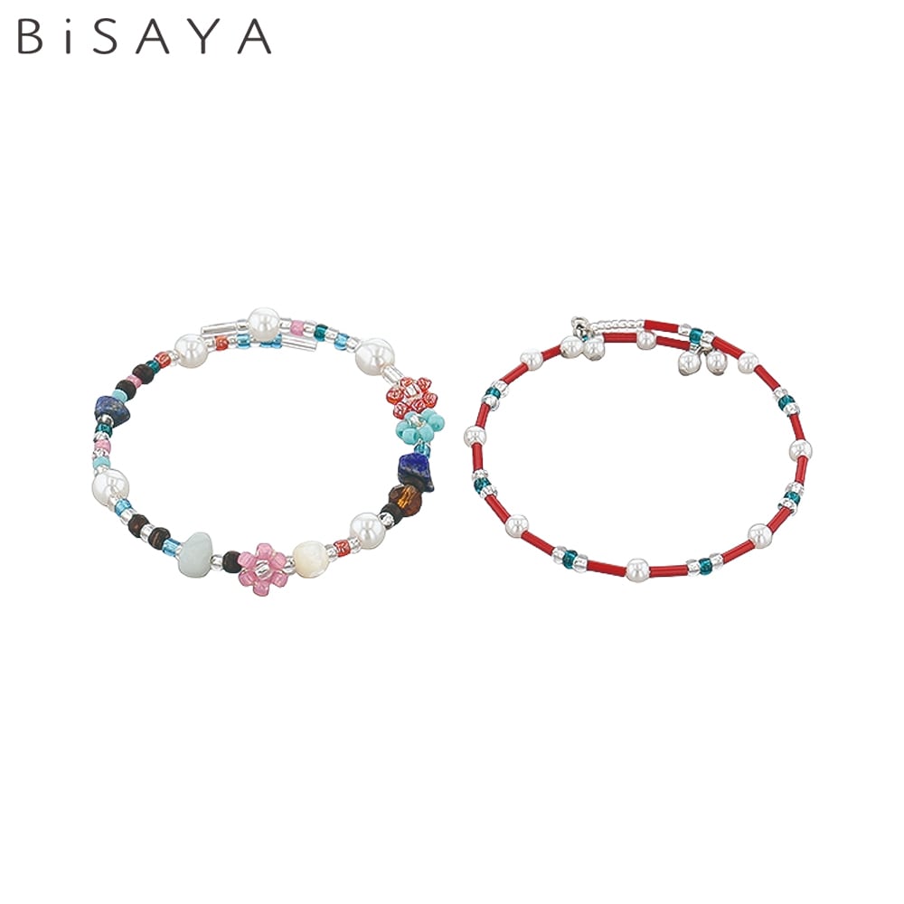 BiSAYA＞ ブレスレット（2本セット） トロピカルスタイル BAB0009-MT