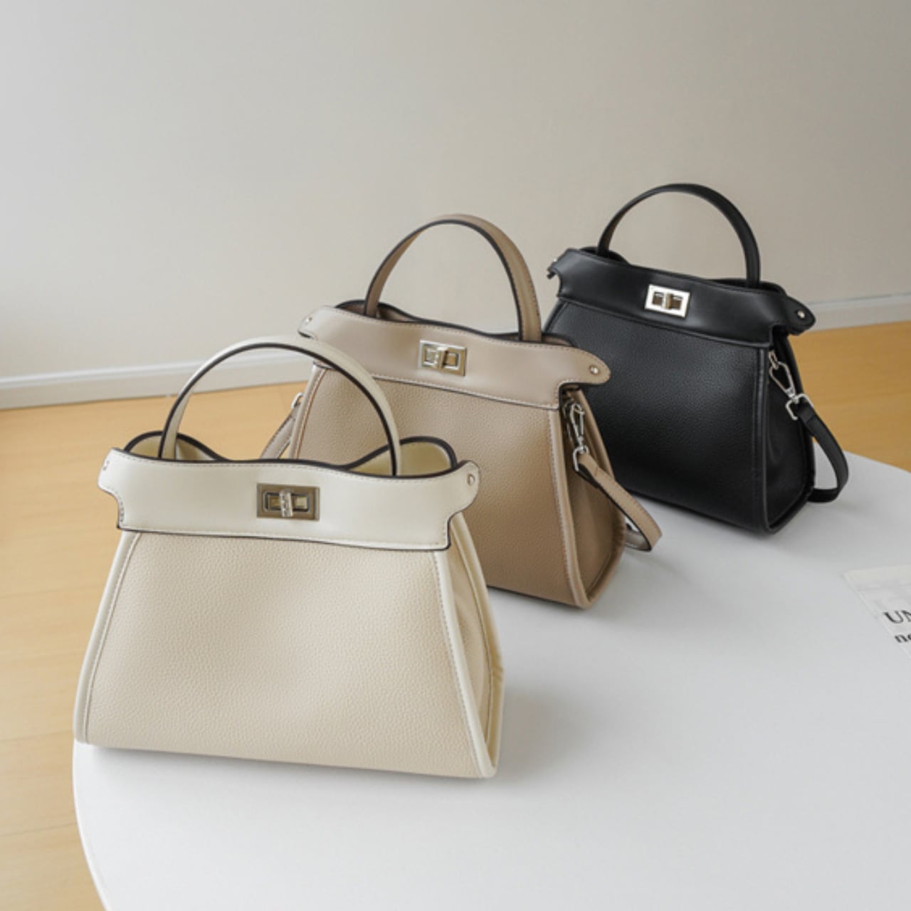 エレガント スクエアハンドバッグ 3color BA27