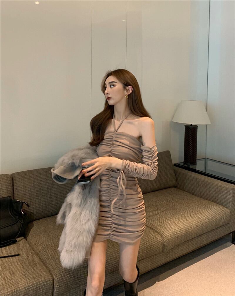 ホルタードレス ショートスカート ロング ブラックストロベリース7969963283