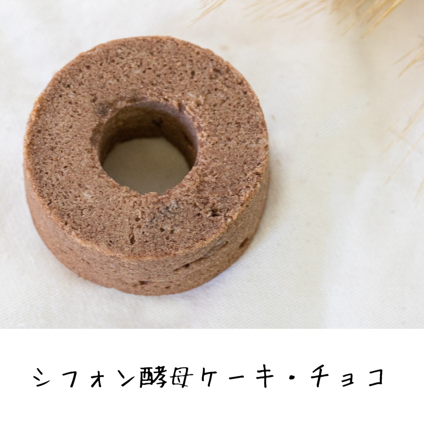 米粉とおからのシフォン酵母ケーキ~チョコ~