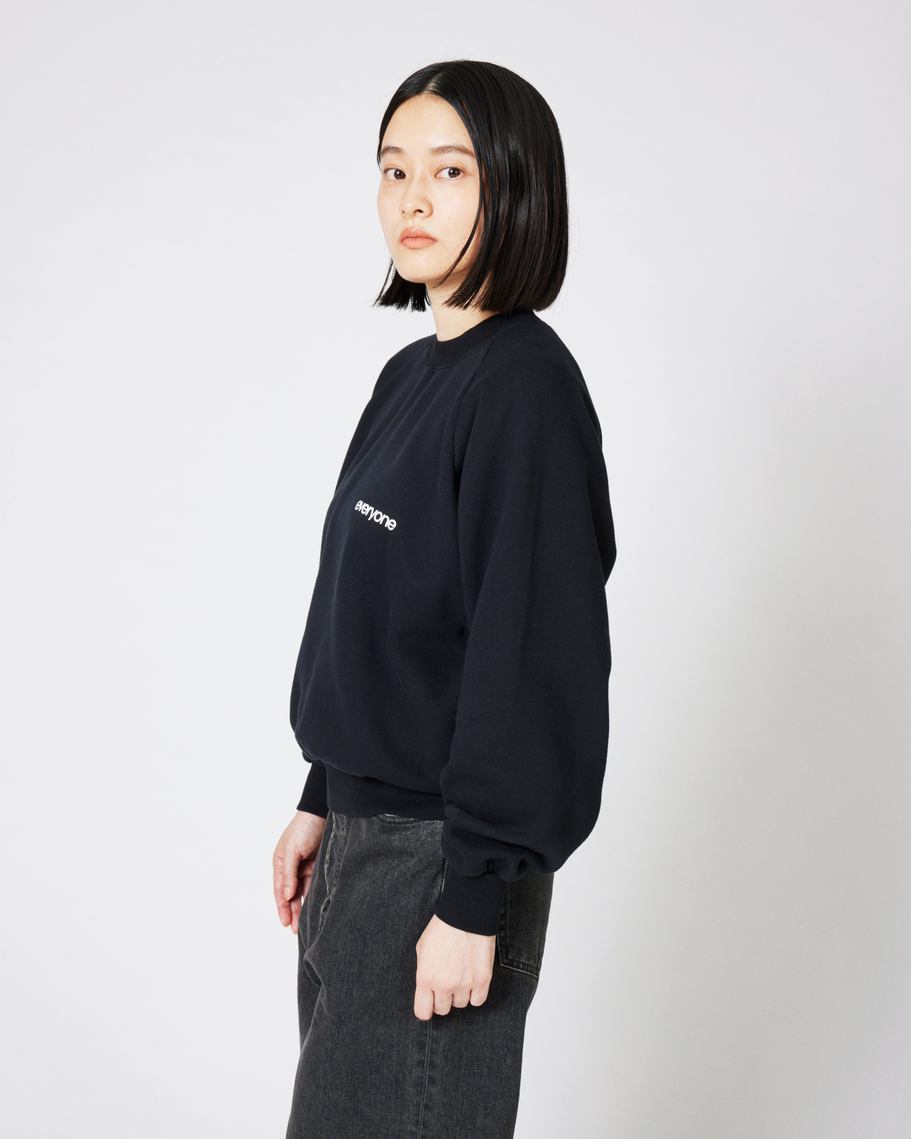 everyone original logo crew sweat (BLACK) | everyone