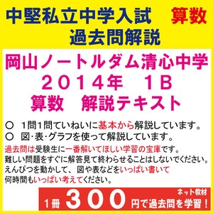 ノートルダム清心中学　２０１４年１次Ｂ　算数　過去問解説テキスト