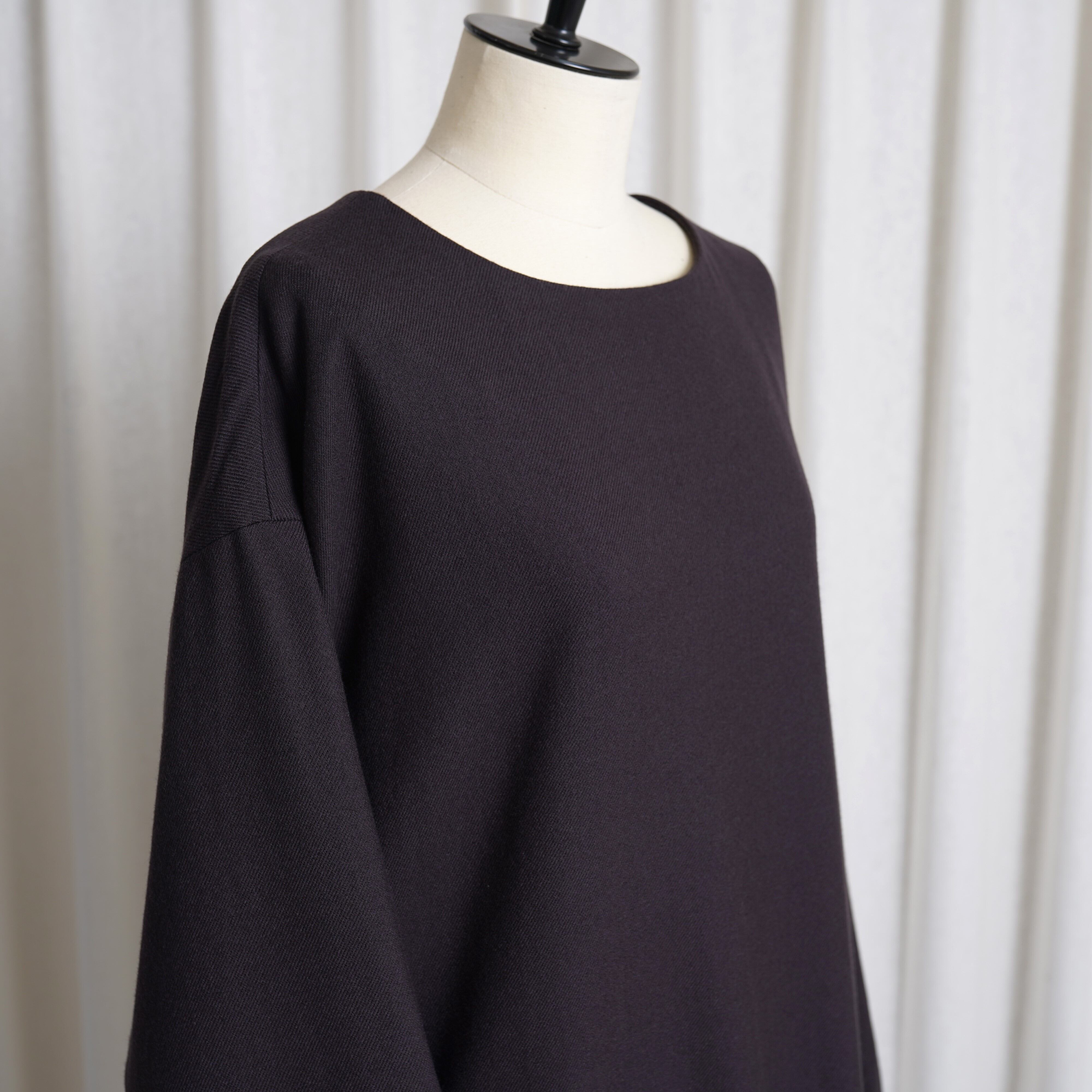 WIRROW / BOTANY WOOL BOAT NECK DRESS -WOMEN- 