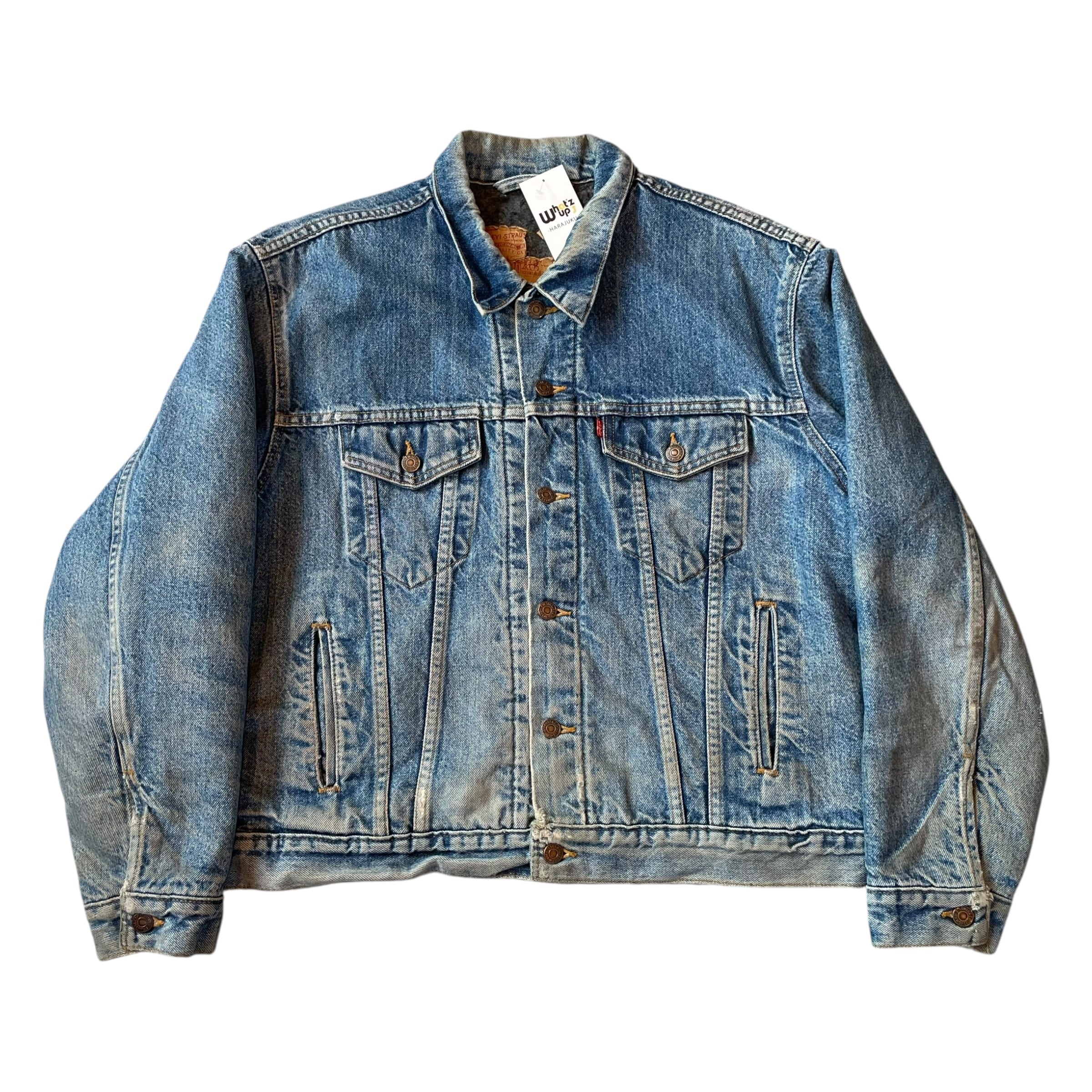 Size 46!!! 1993s Levi's 70506 Lining denim trucker jacket