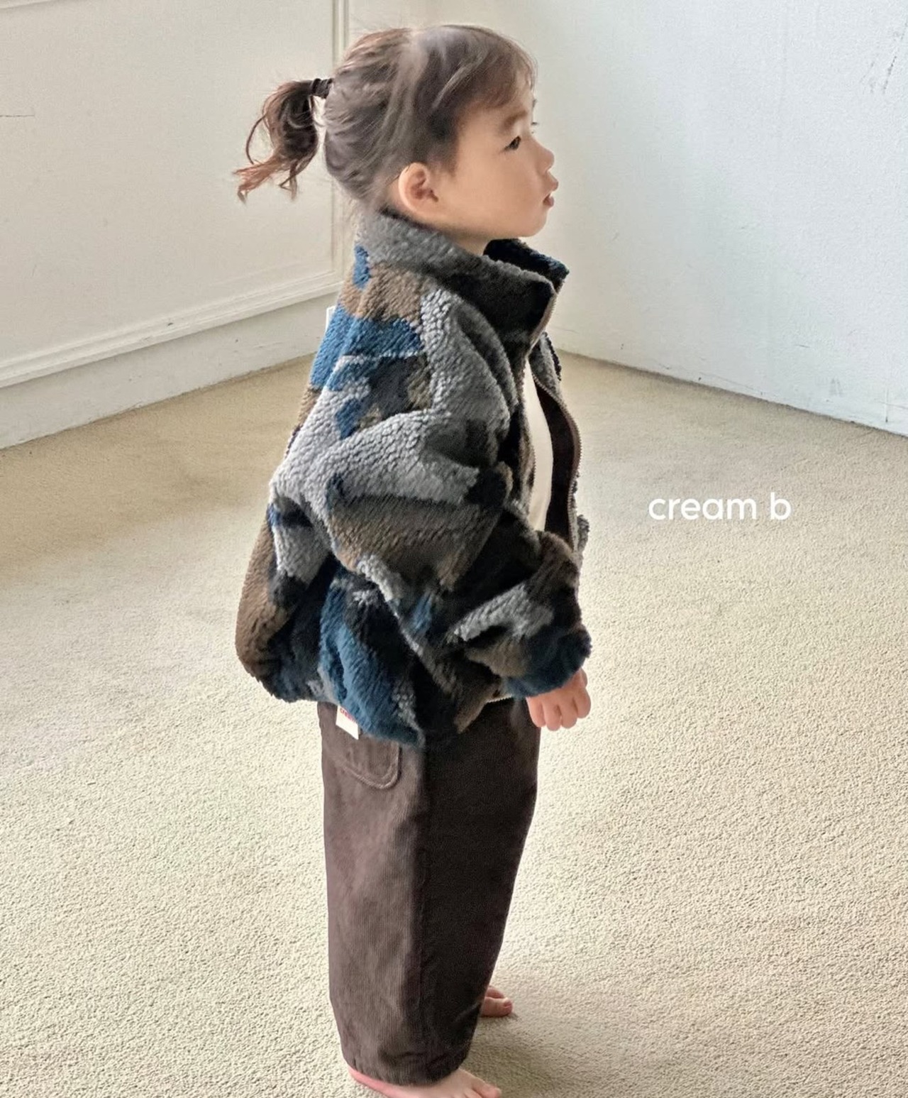 韓国子供服 / 26winter / cream bbang / 裏起毛コーデュロイパンツ / キッズ / 冬服 *XXS~JS*